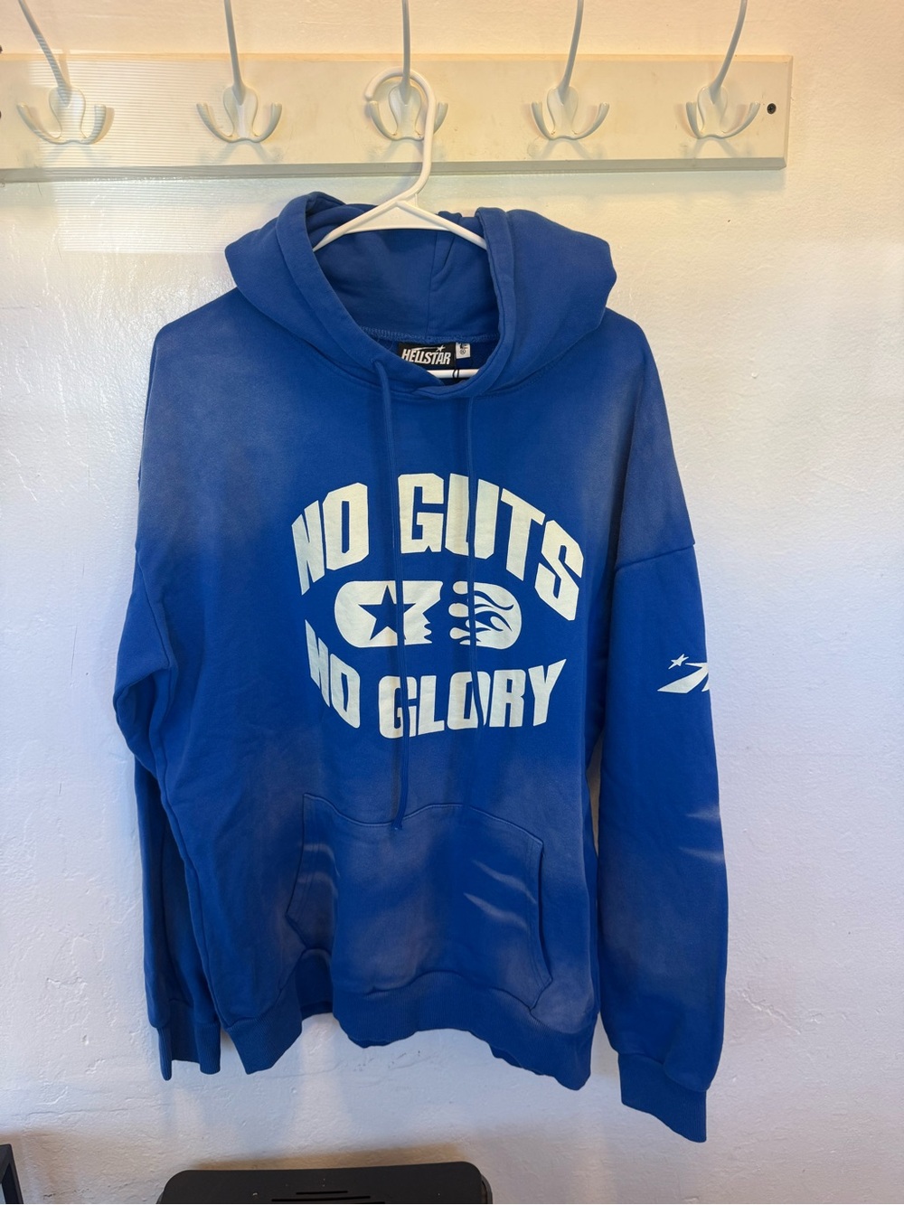 Blue "No Guts No Glory" Pullover Hoodie